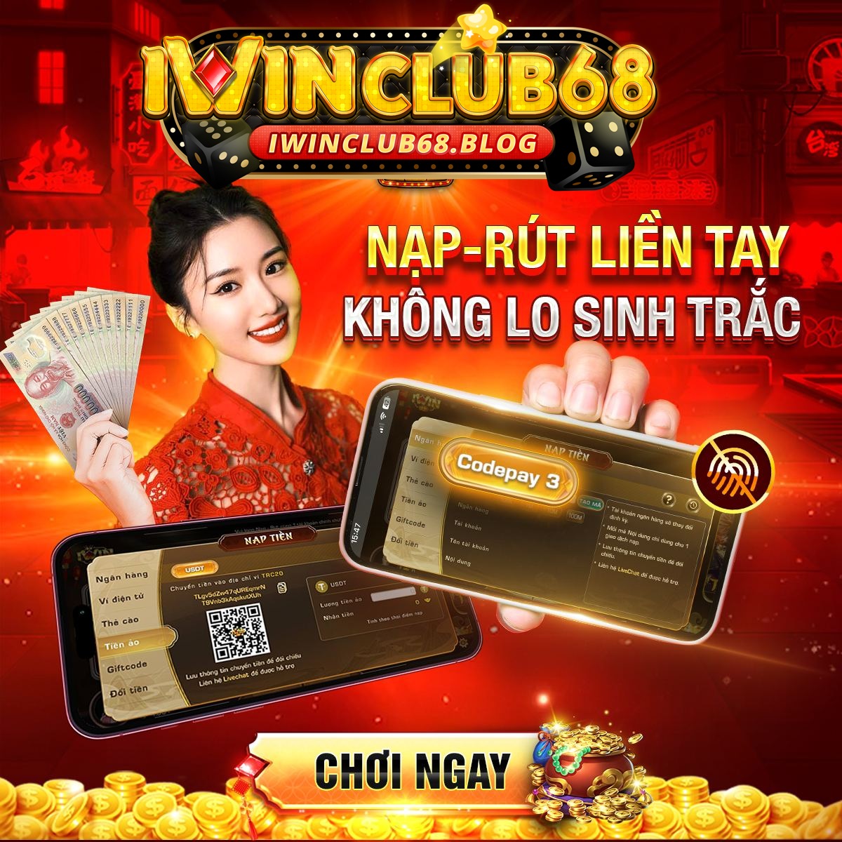 nạp tiền codepay 3 tại iWin